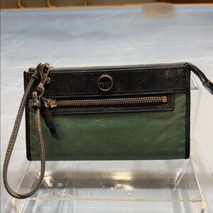 Coach Legacy vintage Two-Tone Leather Wristlet